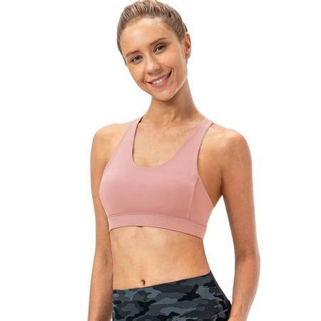 

Popvcly Women s Shockproof Gathered Running Sports Underwear Breathable Quick-Drying Vest Fitness Bra