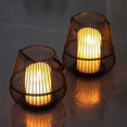 thumbnail image 3 of Metal Iron Candle Decoration Lantern Holder Stand Cage Candlestick, 3 of 8