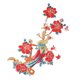 thumbnail image 5 of Parche de flores flores de Fénix estilo chino hilo de nailon brillante decorativo práctico bordado apliques de tela, 5 of 12