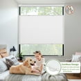 thumbnail image 4 of MiLin Top Down Bottom Up Cordless Cellular Shades No Drill Color-Matched No Tools Cellular Blinds for Windows Honeycomb Design Indoor Shades (Light Filtering White, 28 1/2" W X 72" H), 4 of 6