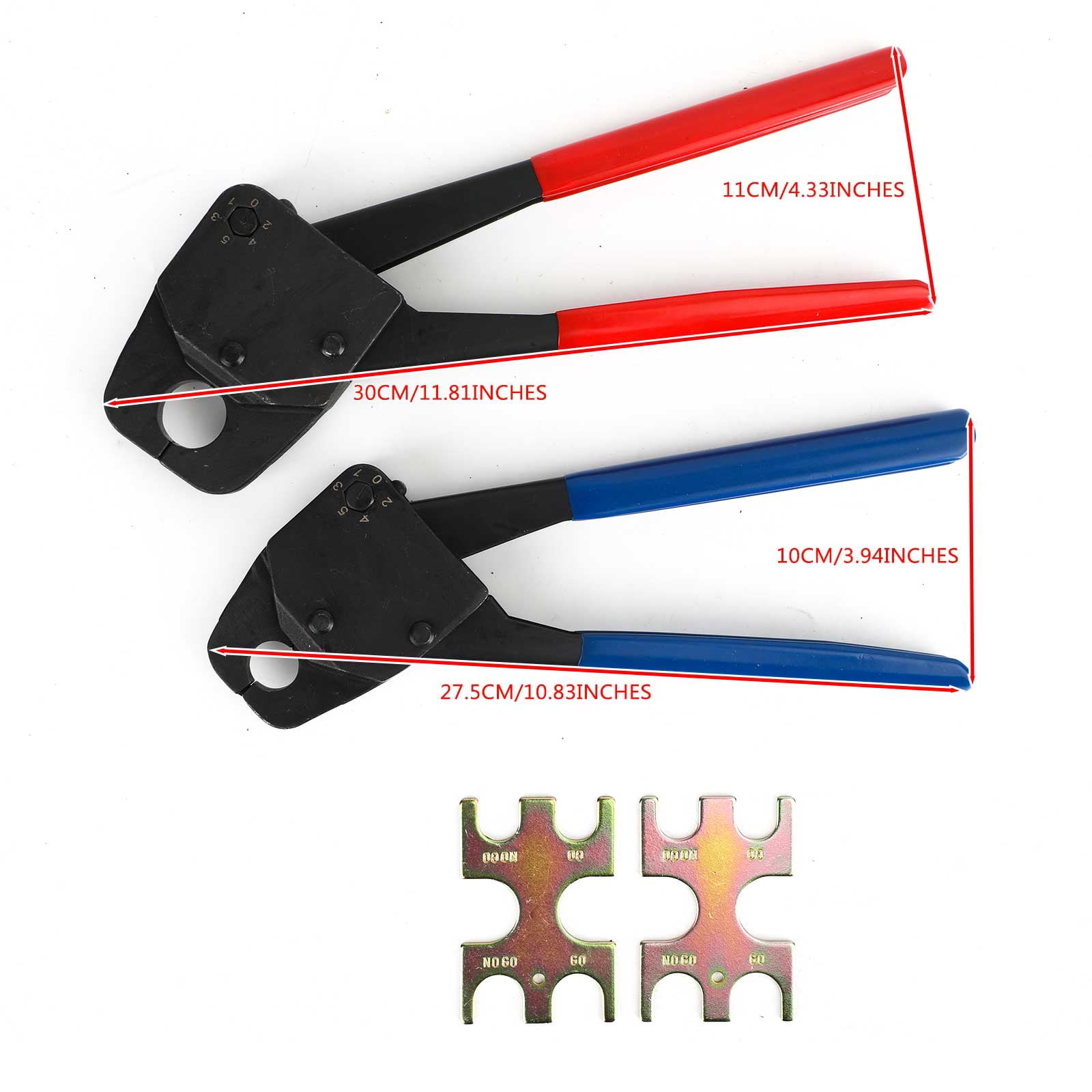 Motor Genic 2 Pex Crimper 1/2" And 3/4" Plumbing Crimping Gonogo Set Angle Gauge Tools Combo