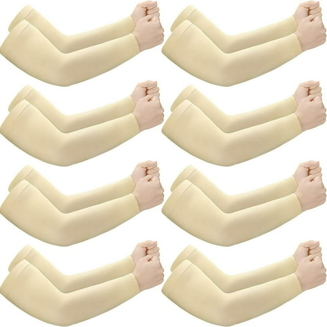 POINTERTECK 8 Pairs Elderly Skin Thin Protector Sleeves Bruise Abrasions Protective Arm Sleeve