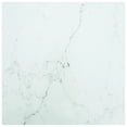 thumbnail image 1 of vidaXL Table Blanche 40x40 cm 6 mm Verre Trempé avec Design Marbre, 1 of 4