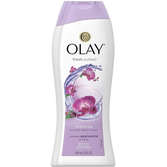 OLAY Fresh Outlast Soothing Orchid & Black Currant Body Wash, 22 oz (Pack of 2)