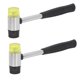 thumbnail image 1 of 2 martillos de goma de 25 mm con mango de acero hueco antideslizante y extremo desmontable para carpintería y joyería, 1 of 15