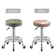 thumbnail image 5 of Bingfone13 Inch Padded Round Bar Stool Cover Cushion With Elastic Fabric Round Chair Seat - Rose Gold Glitter Splatter, 5 of 7