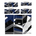 thumbnail image 3 of Kitchen Cafe Valance Curtain for Small Windows,Blue White Gray Geometric Stripe Rod Pocket Short Valances Abstract Line Art on Black Window Treatment Panel for Living Room/Bedroom/Bathroom,54x18in, 3 of 9