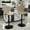 khaki, variant on S-HOME Set of 2 Modern Ergonomic Faux Leather Upholstered Bar Chairs with 360° Swivel Adjustable Height for Home Bar or Kitchen Island Seating, Black