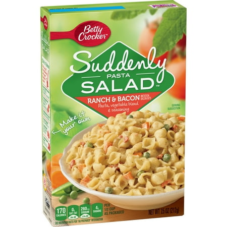 Suddenly Salad Ranch & Bacon Pasta Salad Dry Meals 7.5 Oz - Walmart.com