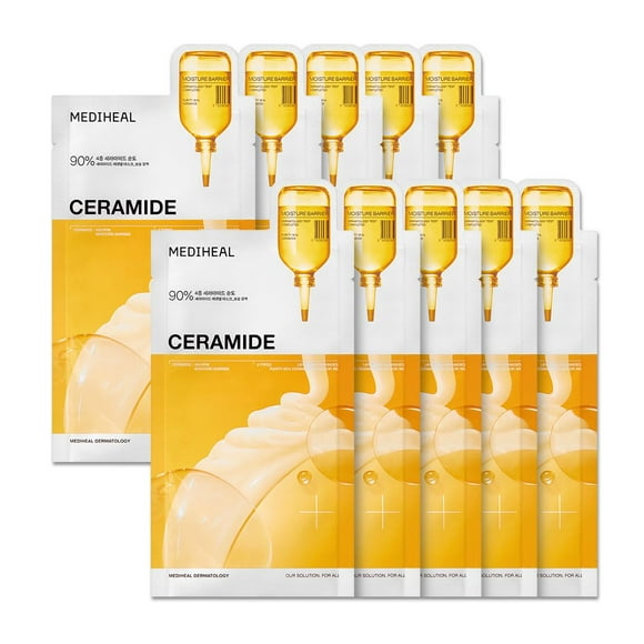 Mascarilla Mediheal Ceramide Essential, 10 unidades, barrera contra la humedad