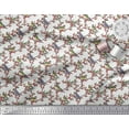 thumbnail image 3 of Soimoi Tissu Popeline de Coton Feuilles, Baies Rouges & Perroquet Imprimé Tissu d'Artisanat au Mètre 56 Pouces de Large, 3 of 3
