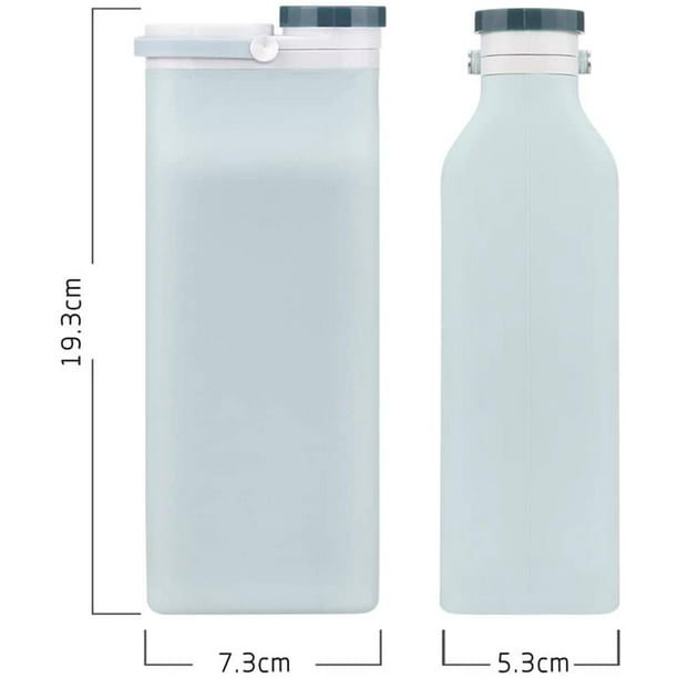 Gourde pliable en silicone, bouteille d'eau pliable 600 ml pour la