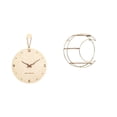 thumbnail image 1 of Reloj de pared,Reloj de pared decorativo para sala de estar,silencioso,Reloj de pared de madera con decoración moderna,Estante de almacenamiento de pared,Estantería colgante de pared de metal, 1 of 8