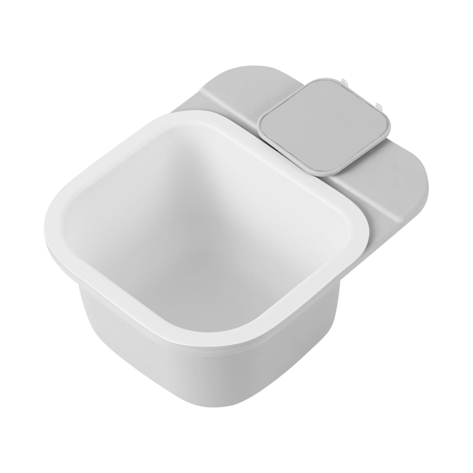 Guvpev Rotating Under Desk Storage Box Office Under Table Trash Can Food Waste Bin Kitchen