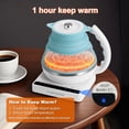 thumbnail image 4 of Ultrathin Silicone Travel Foldable Electric Kettle Variable Temperature Control with Travel Bag, Dual Voltage & Auto Shut off & Boil Dry Protection & Keep Warm, 555ML 100-240V US Plug, 4 of 7