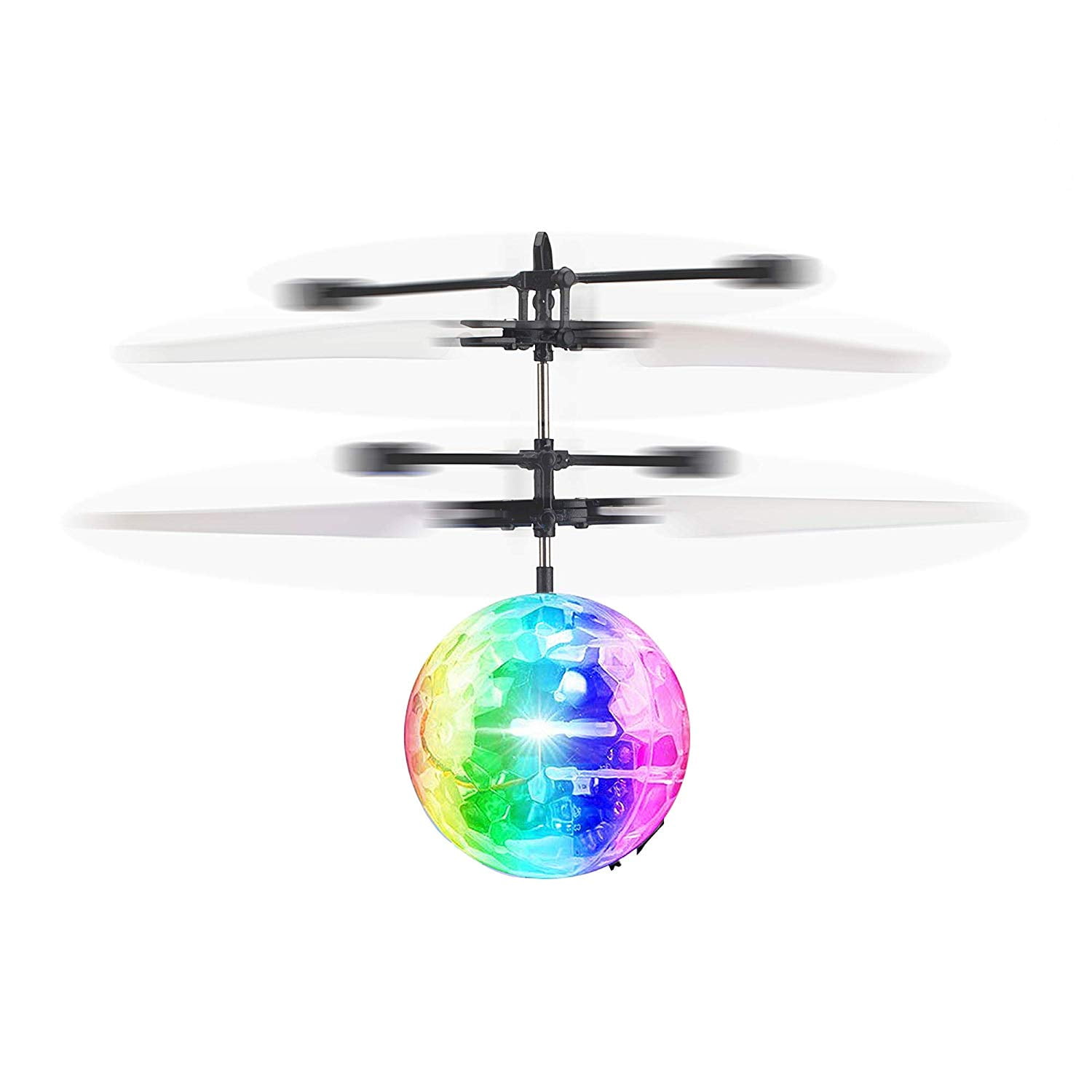 Perfk Rechargeable Mini LED Light Up Infrared Induction Drone Flying Toy 