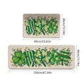 thumbnail image 3 of HOARBOEG St. Patrick's Day Kitchen Rugs Set, Non-Slip Backing Floor Mats for Kitchen Sink & Entryway, Holiday Decor, Green Shamrock Pattern Washable Rugs, 3 of 6