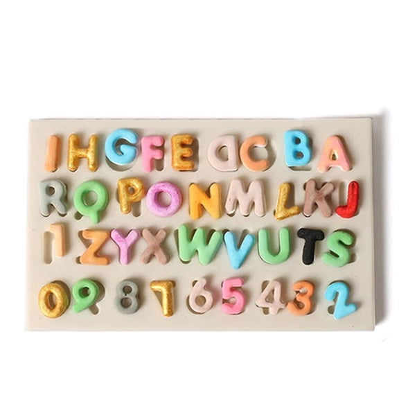 Silicone Letters Numbers Fondant Cake Mold DIY Sugarcraft Chocolate Baking Decor