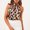 Khaki, variant on Women's Tank Tennis Top Printed Leopard Blouse for Evening Parties Neckline Vests with Luxe Style for Women Khaki XL