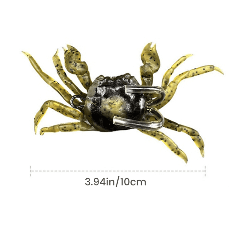 6pcs Cranka Crab Lure Bait 3D Simulated Soft with Double Hooks for Fishing Accessories Tools, Other