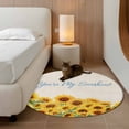 thumbnail image 2 of Round Rugs 3.3Ft, Yellow Sunflowers Round Area Rug Washable Indoor Throw Carpet, Summer Floral Elegant Pastoral Botanical Soft Non Slip Circle Rug for Laundry Room Patio Home Decor Aesthetic, 2 of 8