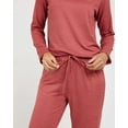 thumbnail image 5 of Real Essentials 2 Pack: Women's Pajama Set - Choose from Short Sleeve with Pocket or Long Sleeve without Pocket, 5 of 7