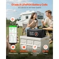 thumbnail image 2 of VEVOR 24V 100Ah LiFePO4 Lithium Battery Bluetooth Rechargeable Battery 50A BMS, 2 of 9