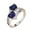 Blue, variant on Xinyolin Double Heart Shape Cubic Zirconia Ring, Women's Fashion Jewelry Gift