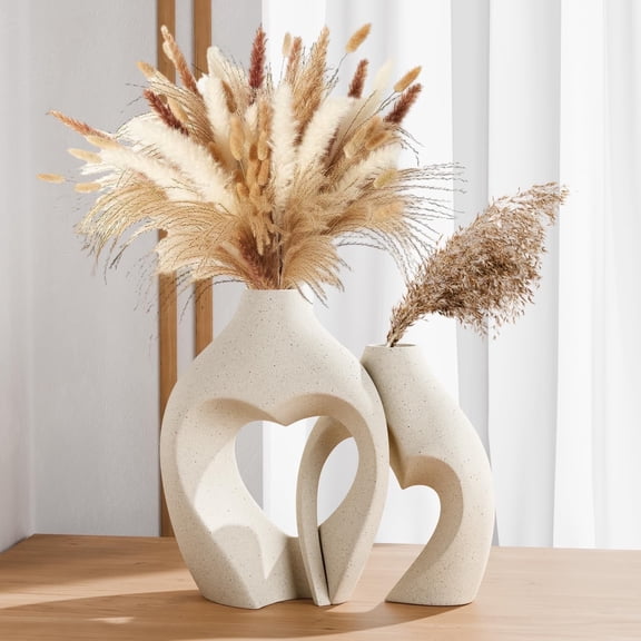 YVTVY Ceramic White Vases for Office Home House Living Room Table Decor Centerpiece Wedding Gifts for Couple Decoraciones Para Sala