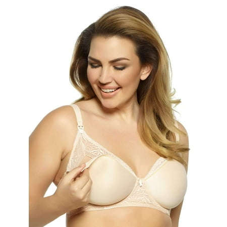 Paramour by Felina Women's Carol Space Pad and Lace Nursing Mom Bra