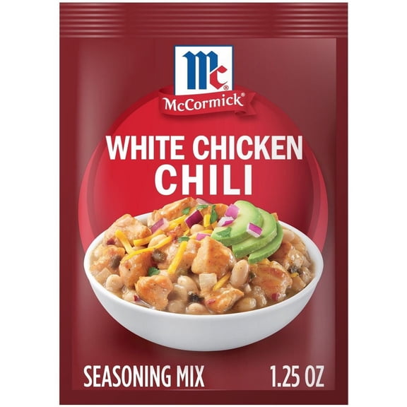 Pack Of 2 McCormick White Chicken Chili Seasoning Mix, 1.25 oz (Package May Vary)