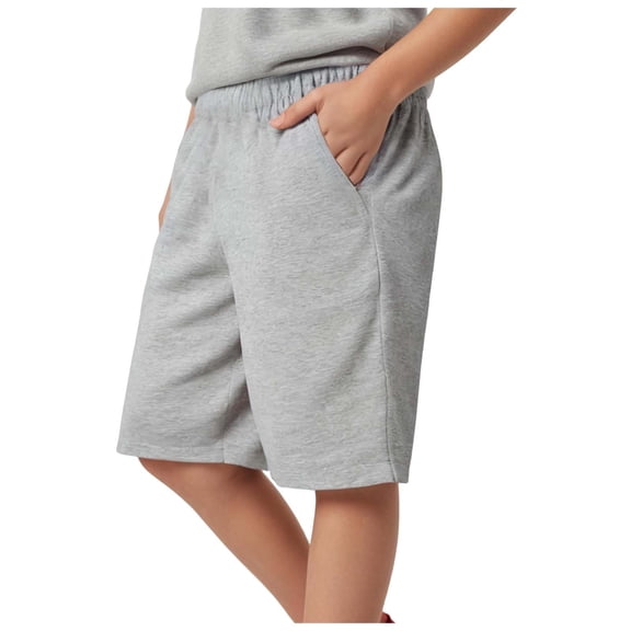 Pimfylm Shorts Baby Boy Toddler Kids Solid Cotton Comfort Soft Baby Sport Jogger Shorts Boys Girls Casual Pants Grey,Size for 6-7 Years