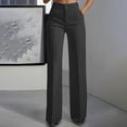 thumbnail image 3 of ZIXKCGDSE Dress Pants Women Wide Leg Work Pants Stretchy High Waist Business Casual Trousers Size XXL, 3 of 4