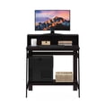thumbnail image 5 of Furinno Simplistic 32-Inch Brown Computer Desk, Small Office Desk, Rectangular Home Office Desk with Shelf, Gaming Desk for Home Office, Bedroom, Study Room, Dark Mocha, 5 of 5