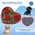 Ruike Heart Rose Snuffle Mat for Dogs Lick Mat, Slow Feeding, Mental