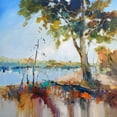 thumbnail image 2 of Penny, Craig Trewin 26x26 White Modern Wood Framed Museum Art Print Titled - On the Murray, 2 of 4