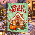 thumbnail image 4 of Purgmipth Sweet Holidays Christmas Garden Flag, Double-Sided Gingerbread House Pumpkin Outdoor House Flag for Porch Yard Decor, 28 x 40 Inch, 4 of 8