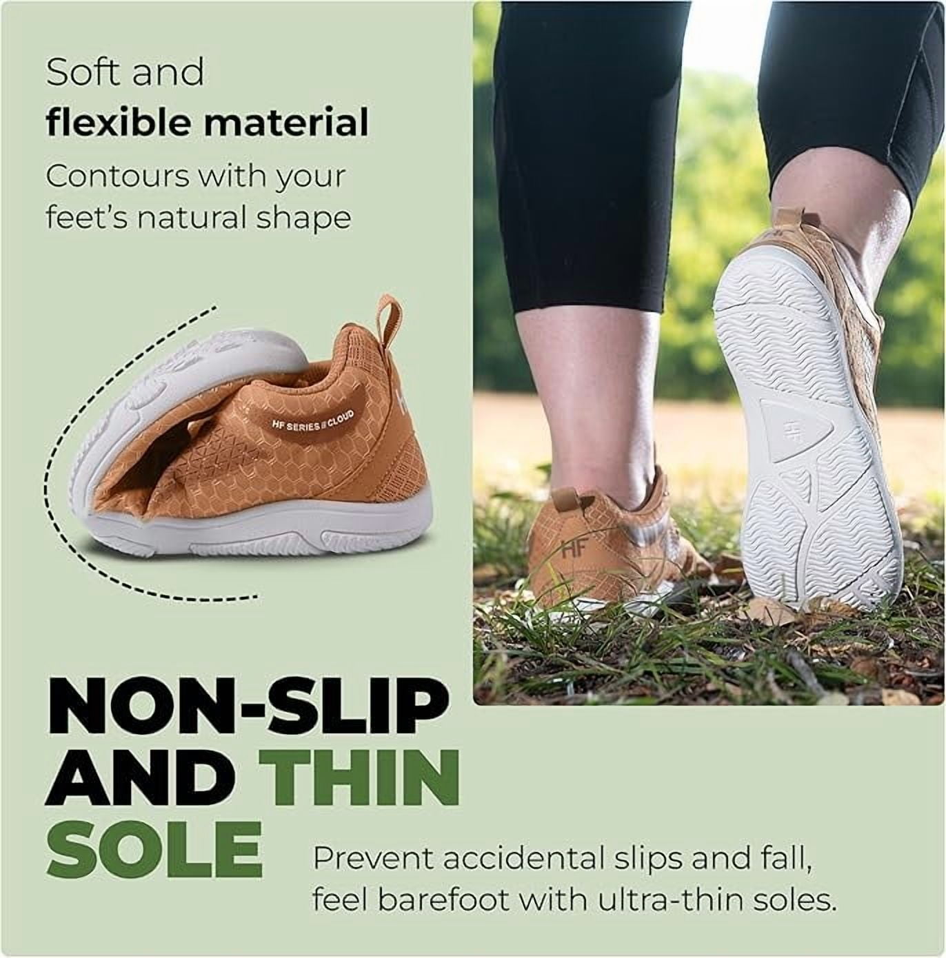 HF Flow Minimalist Barefoot Shoes for Men & Women | Zero Drop, Arch Support, Splash-Proof & Breathable Footwear | Lightweight Ergonomic Shoes for Pain Relief & Posture Correction | Unisex