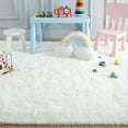 thumbnail image 4 of Softlife Super Soft Rug for Living Room Fluffy Rugs for Dorm Room Cute Plush Carpet for Bedroom,3' x 5',White, 4 of 7
