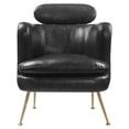 thumbnail image 6 of Bowery Hill Faux Leather Upholstery Accent Chair in Dark Gray, 6 of 7