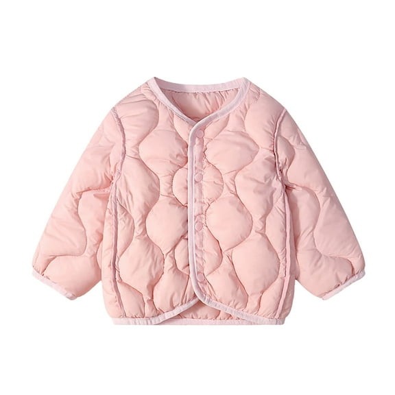 Winter Coat Cute Printed Solid Color Lightweight Coat Windproof Puffer Jacket for Baby Spring Outfit 12-24 Months