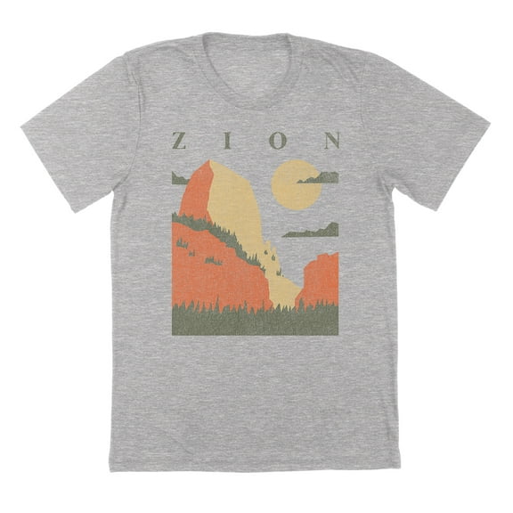 Zion Minimal Humor Graphic Sport Grey Mens T-Shirt