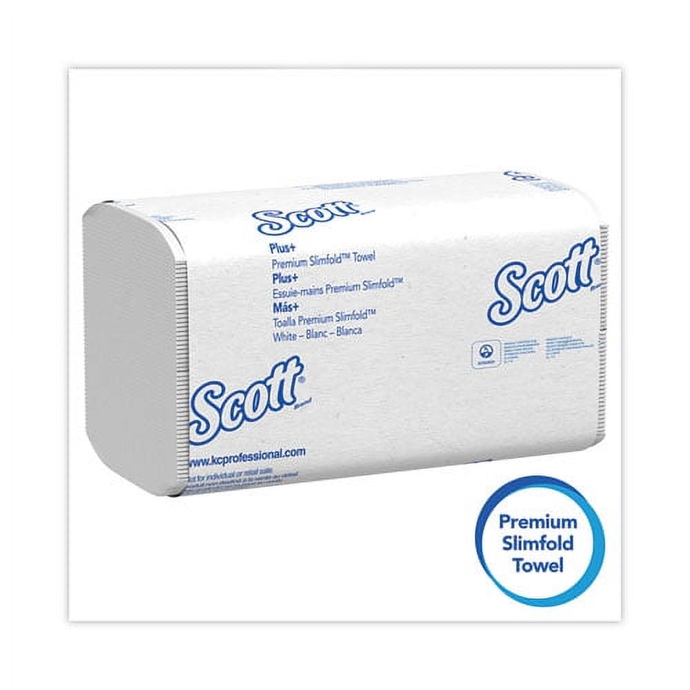 Scott Control Slimfold Towels, 1-Ply, 7.5 x 11.6, White, 90/Pack, 24 Packs/Carton (04442) - 10 Pack