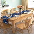 thumbnail image 2 of Linen Passover Table Runner Pesach Jewish Seder Matzo Home Dining Room Kitchen Table Decoration (13.8" x 71"), 2 of 6