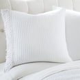 thumbnail image 2 of Levtex Home - Casita White - Quilted Euro Shams Set of Two (26 x 26 in.) - Fringe - White - Cotton Fabric, 2 of 3