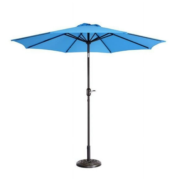 Villacera 83-OUT5443 9 ft. Outdoor Patio Umbrella with 8 Ribs - Blue