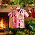 thumbnail image 6 of HomeDM Nurse Scrubs Christmas Ornament, 2D Flat Acrylic Nursing Keepsake Pendant for Christmas Tree Decorations Gifts for Workers Women and Men, 6 of 8