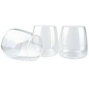 Kira Home Stella 6" Glass Shades, Clear Replacement Glass, 1.75" Fitter Size, 6" x 5.5", 3-Pack