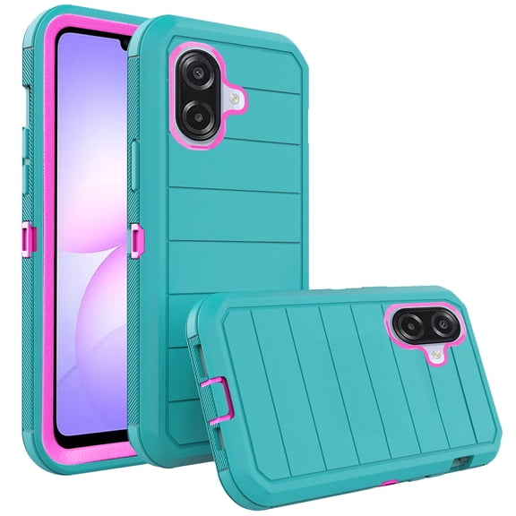 Asuwish Compatible with Samsung Galaxy A07 2025 4G/5G Phone Case Hybrid Rugged Shockproof Hard Protective Drop Proof Full Body Heavy Duty Mobile Cell Cover for Ao7 A 07 G5 07A Women Men Green
