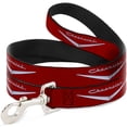 thumbnail image 1 of GM General Motors Pet Leash, Dog Leash, 1955 57 Chevrolet V Emblem Red Silver, 6 Feet Long 0.5 Inch Wide, 1 of 4